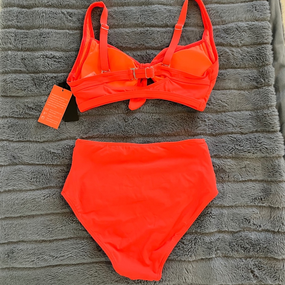 TEMPT ME Neon Orange Bikini XS NWT - Picture 5 of 10